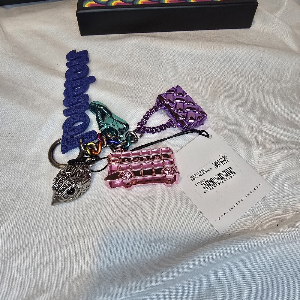 Kurt Geiger Blue and Pink Keychain Set Sold Out - Picture 6 of 8